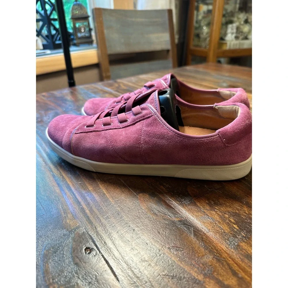Vionic‎ Jean Suede Sneakers Berry Purple Orthotic Slip On Shoes Womens 11 Wide